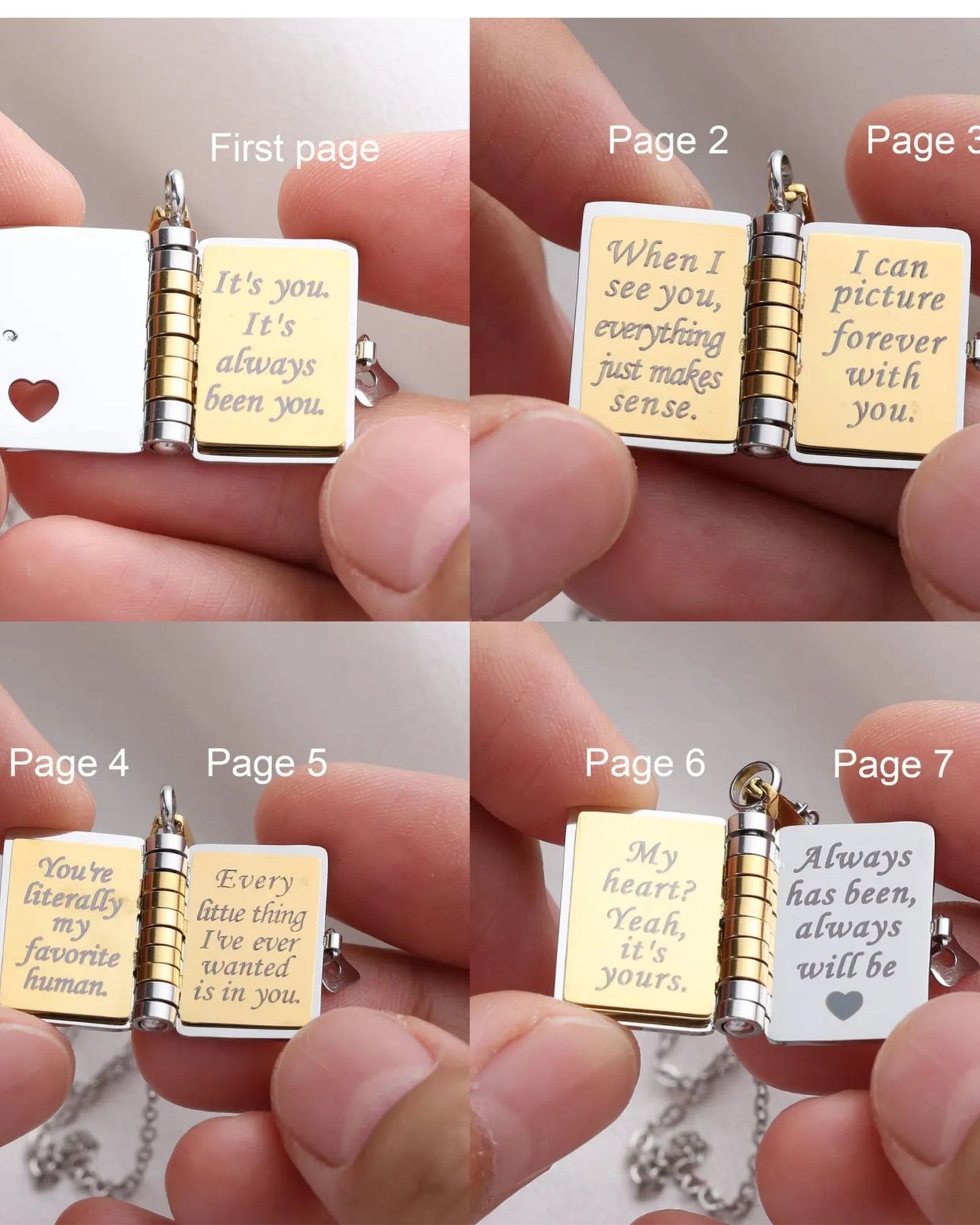 My Love Book Necklace