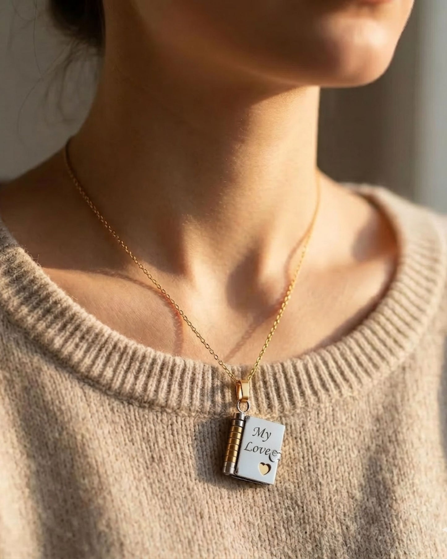 My Love Book Necklace