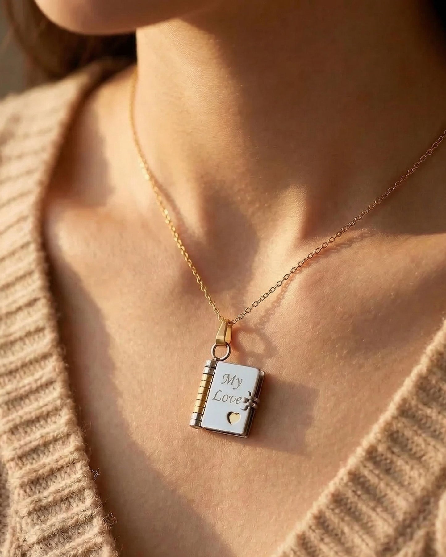 My Love Book Necklace