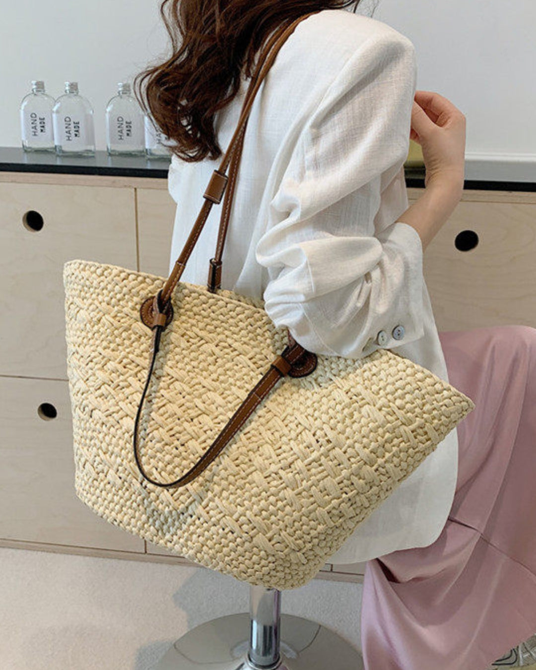 Olivia Straw Raffia Bag