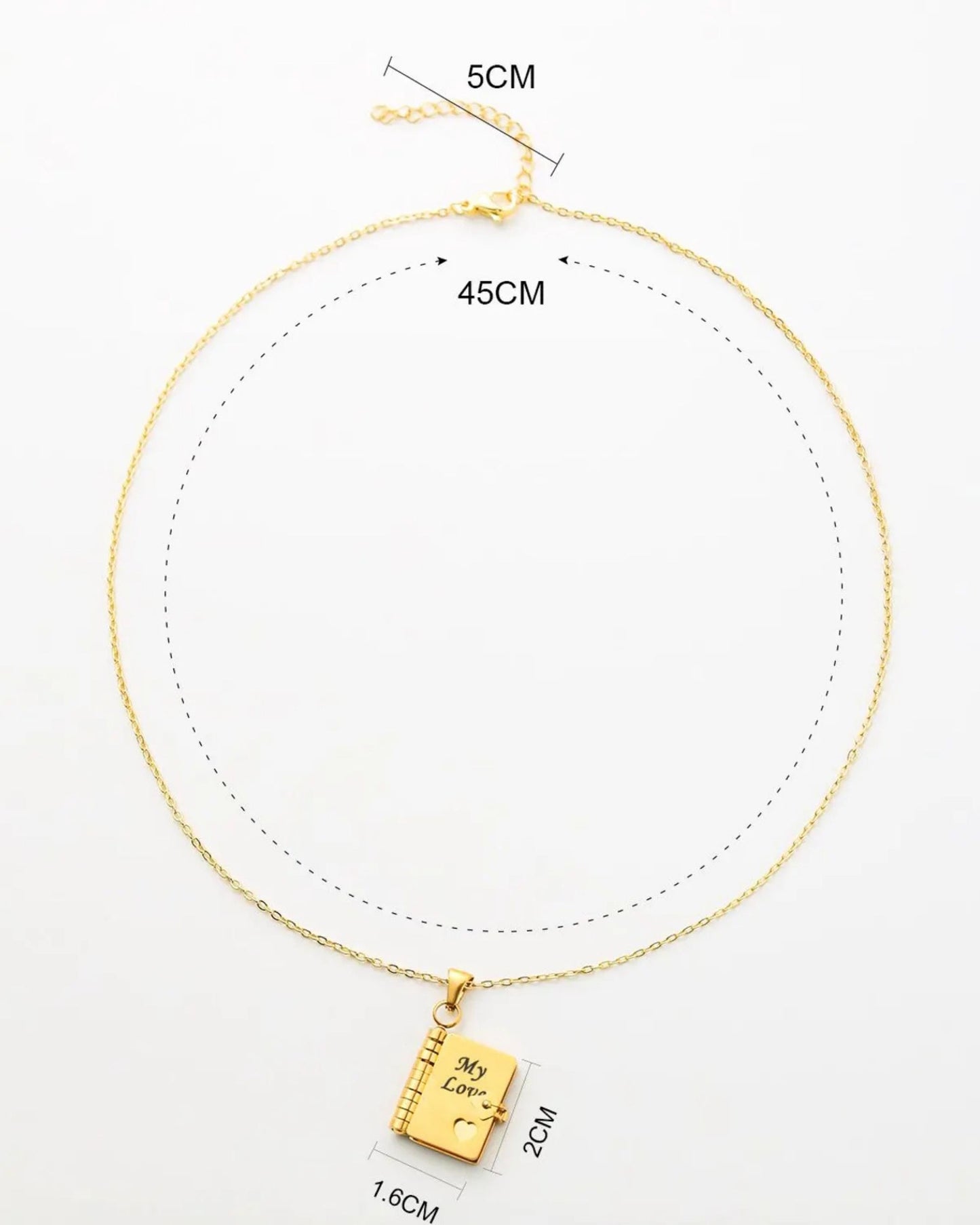 My Love Book Necklace