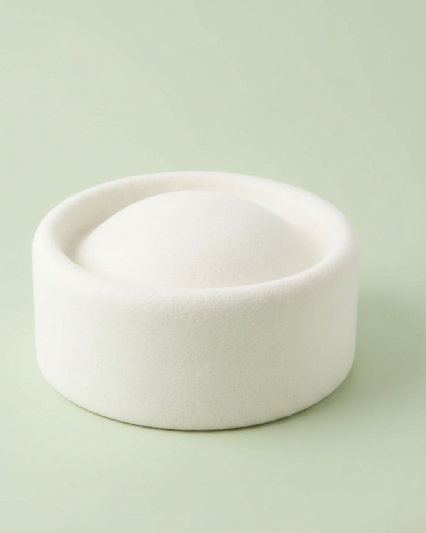 White Wool Rimmed Pillbox Hat – Celeste | The Liora Boutique