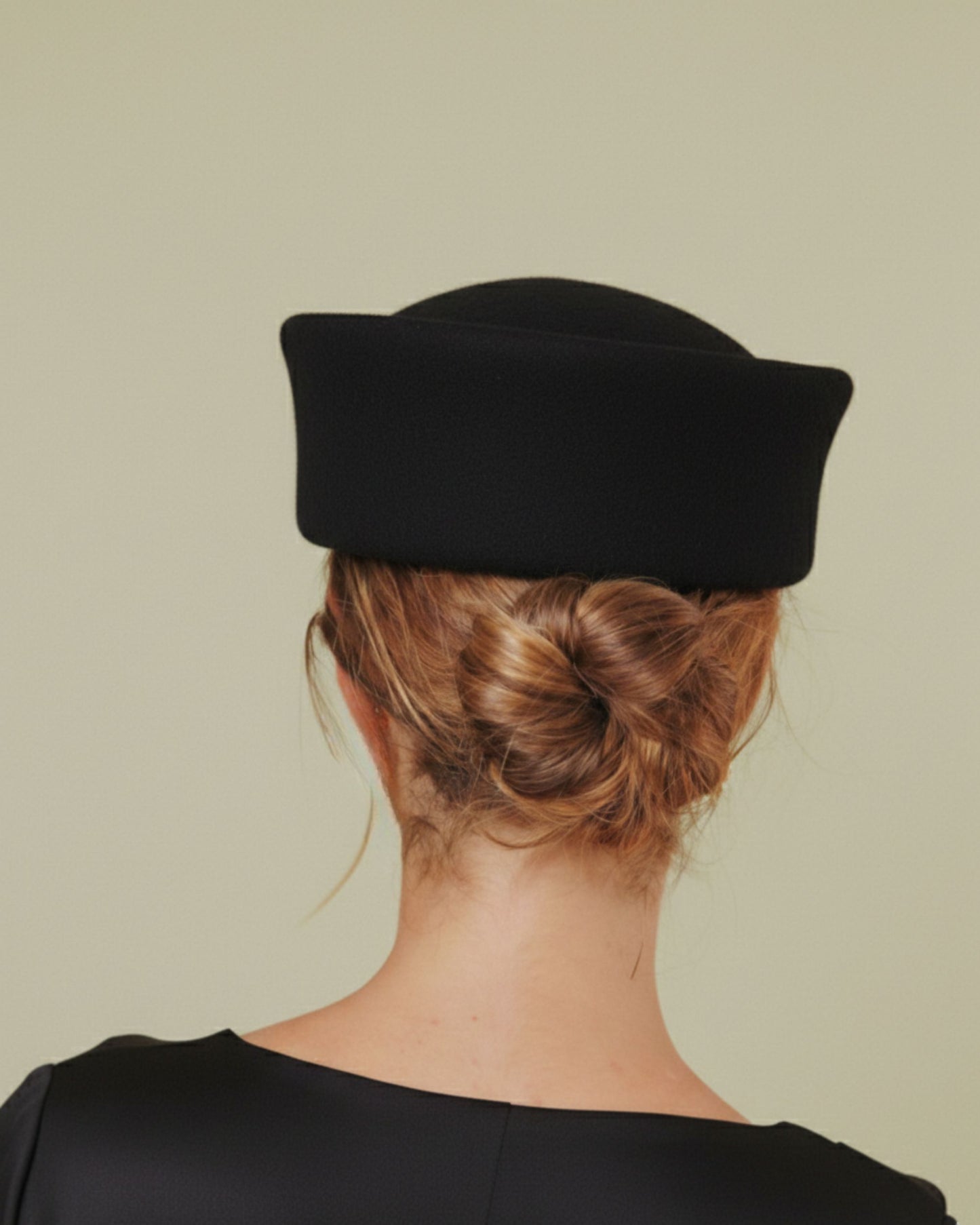 Black Wool Rimmed Pillbox Hat – Odette | The Liora Boutique