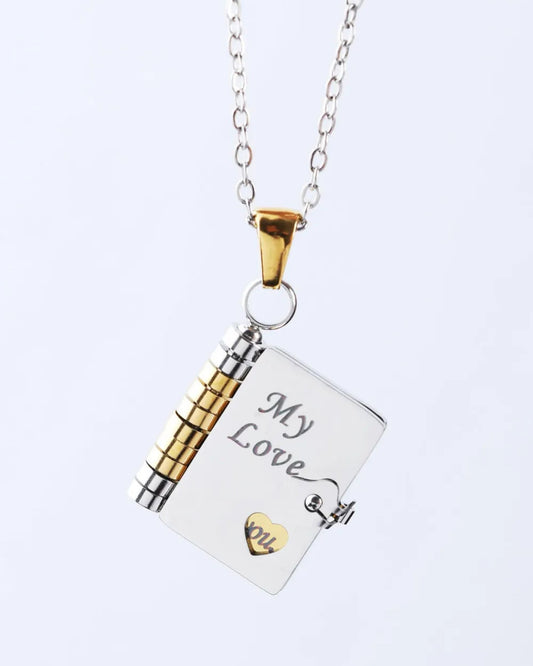 My Love Book Necklace