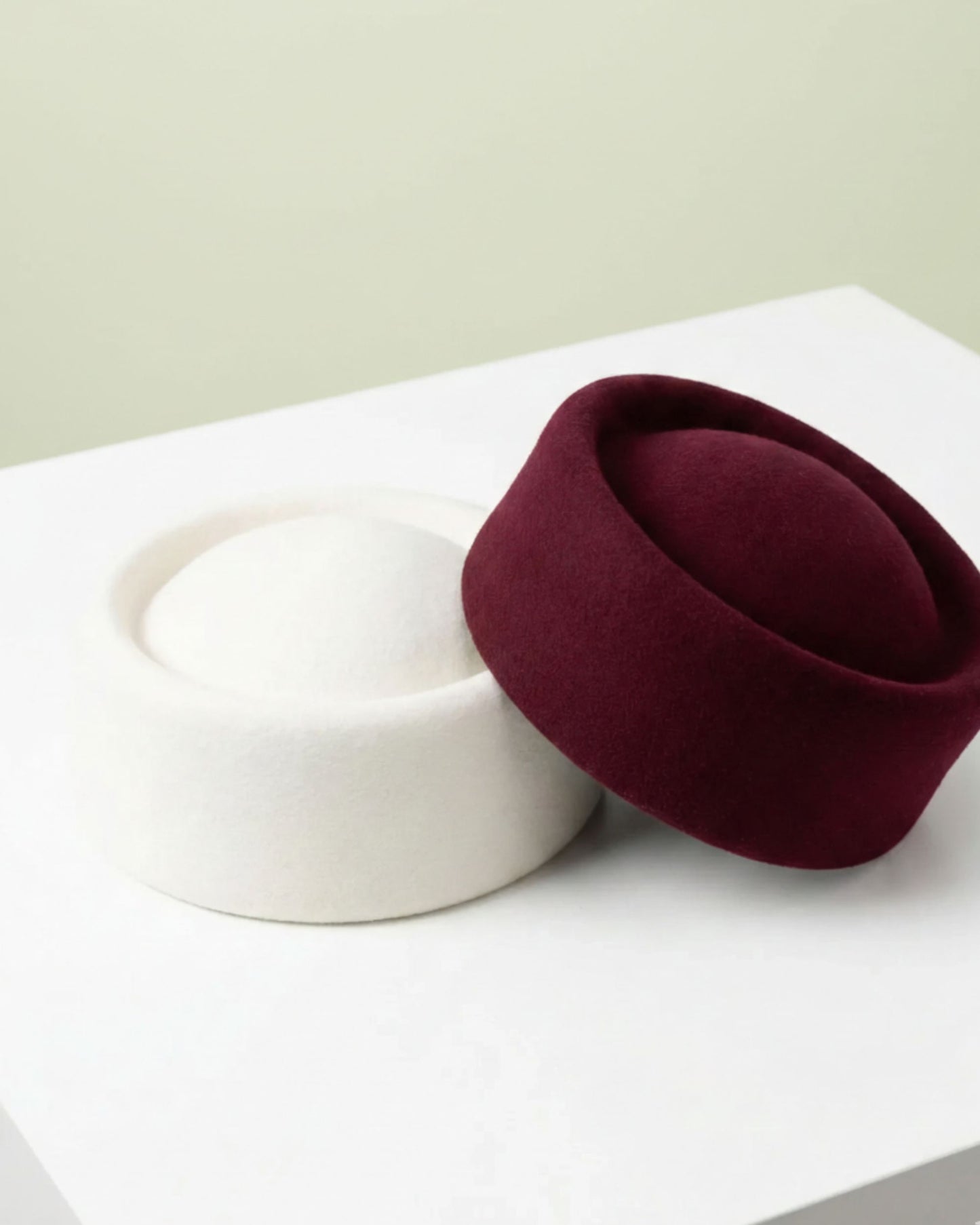 White Wool Rimmed Pillbox Hat – Celeste | The Liora Boutique