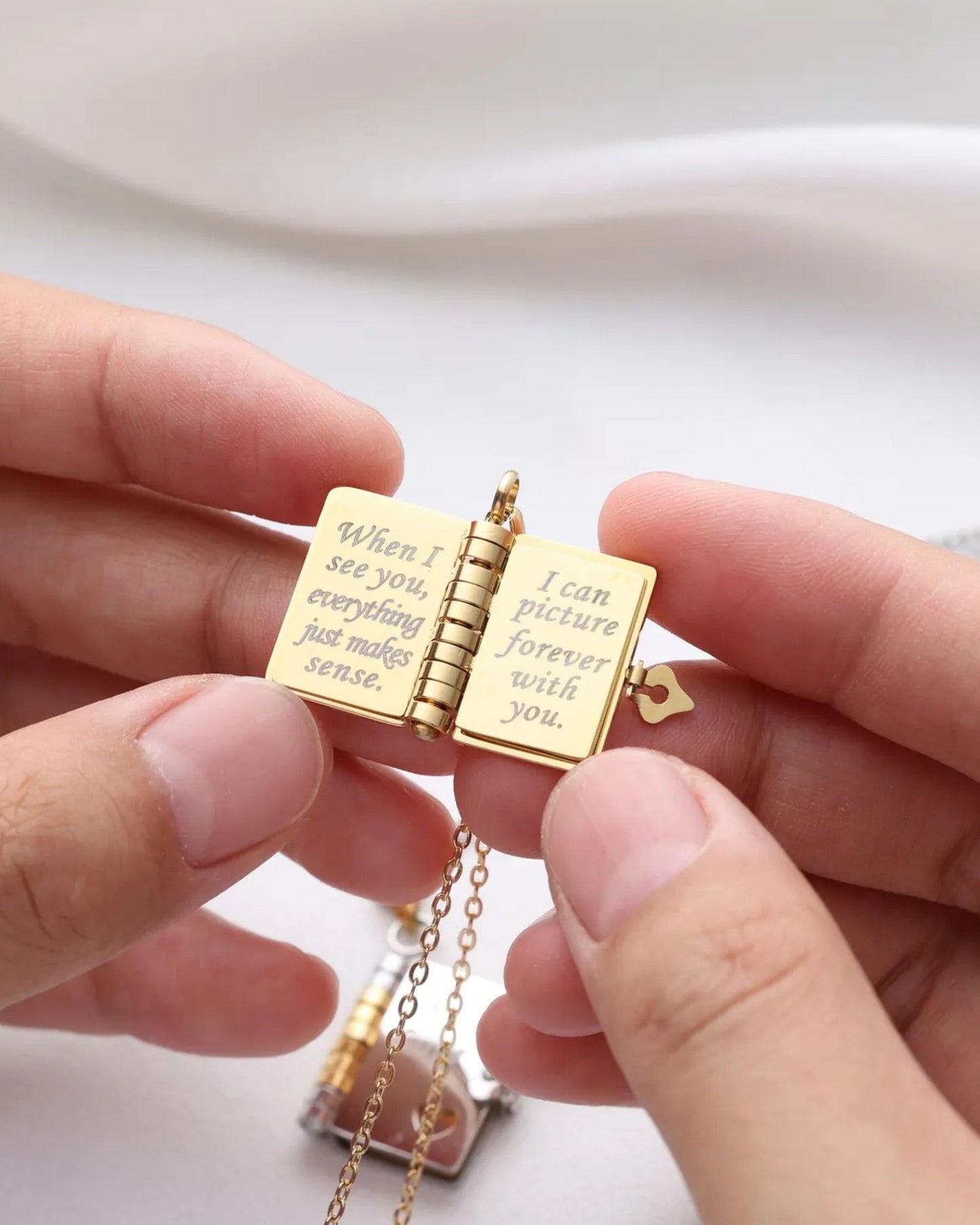 My Love Book Necklace