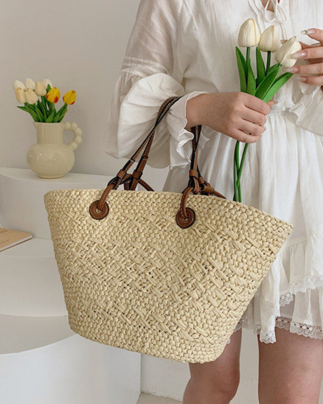 Olivia Straw Raffia Bag
