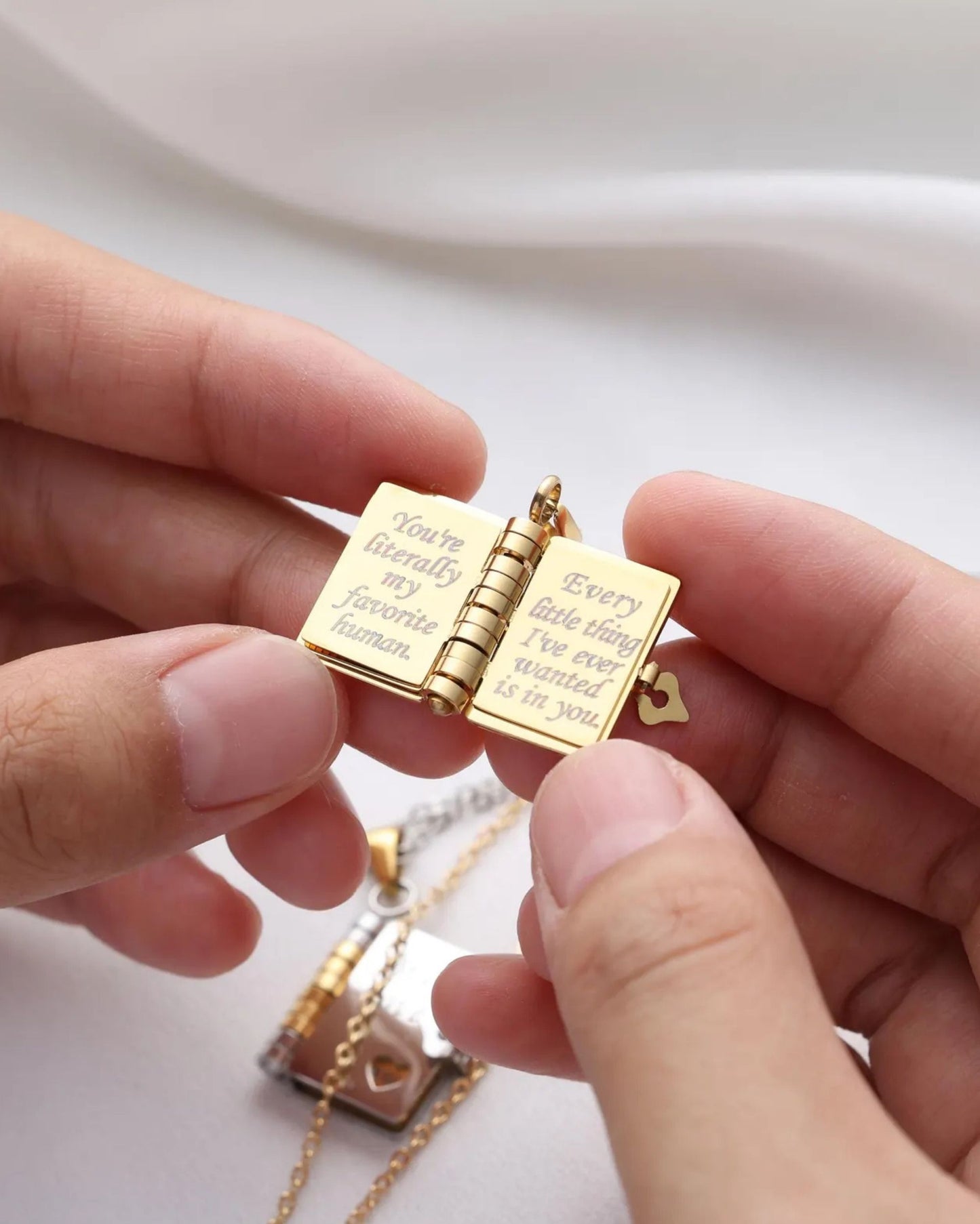 My Love Book Necklace