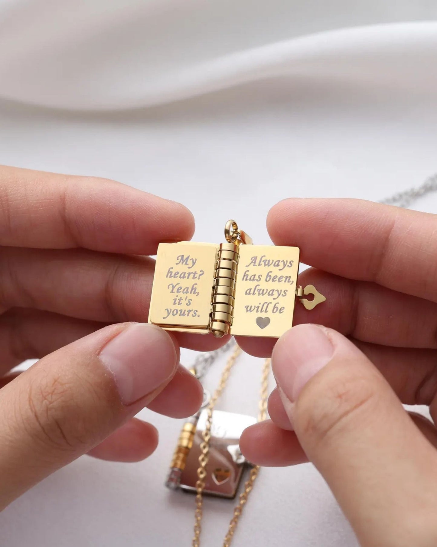 My Love Book Necklace