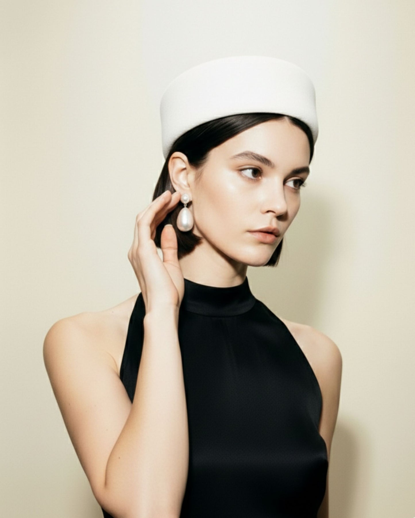 Camille Vintage Wool Pillbox Hat