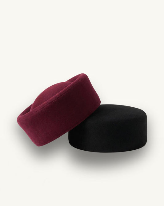 Camille Vintage Wool Pillbox Hat