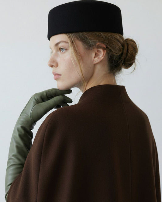 Black Classic Wool Pillbox Hat – Margaux | The Liora Boutique